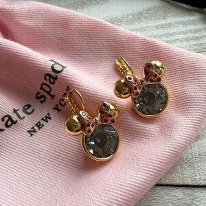 Kate Spade New York X Gold and Pink Minnie Mouse Earrings